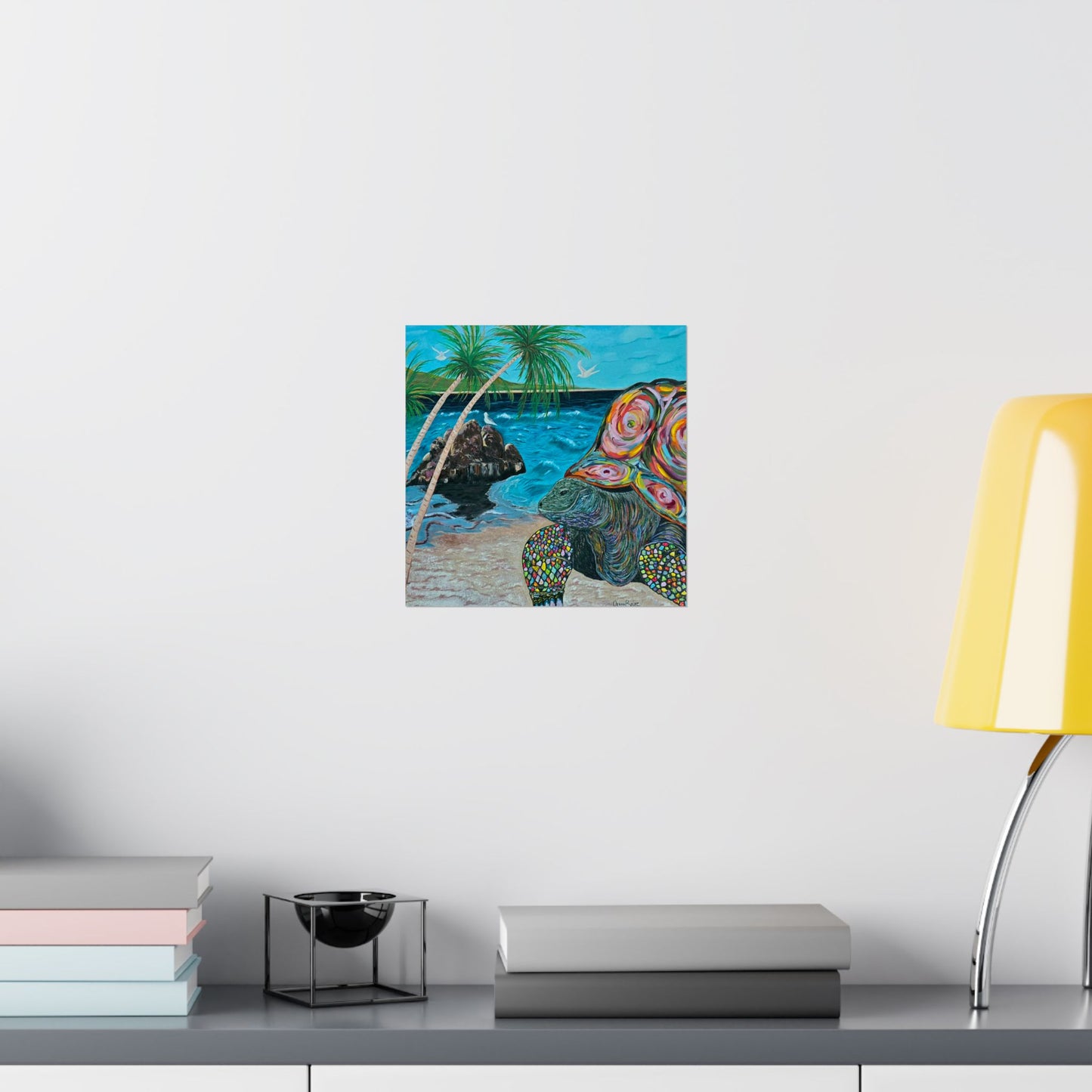 Tropical Turtle Matte Poster