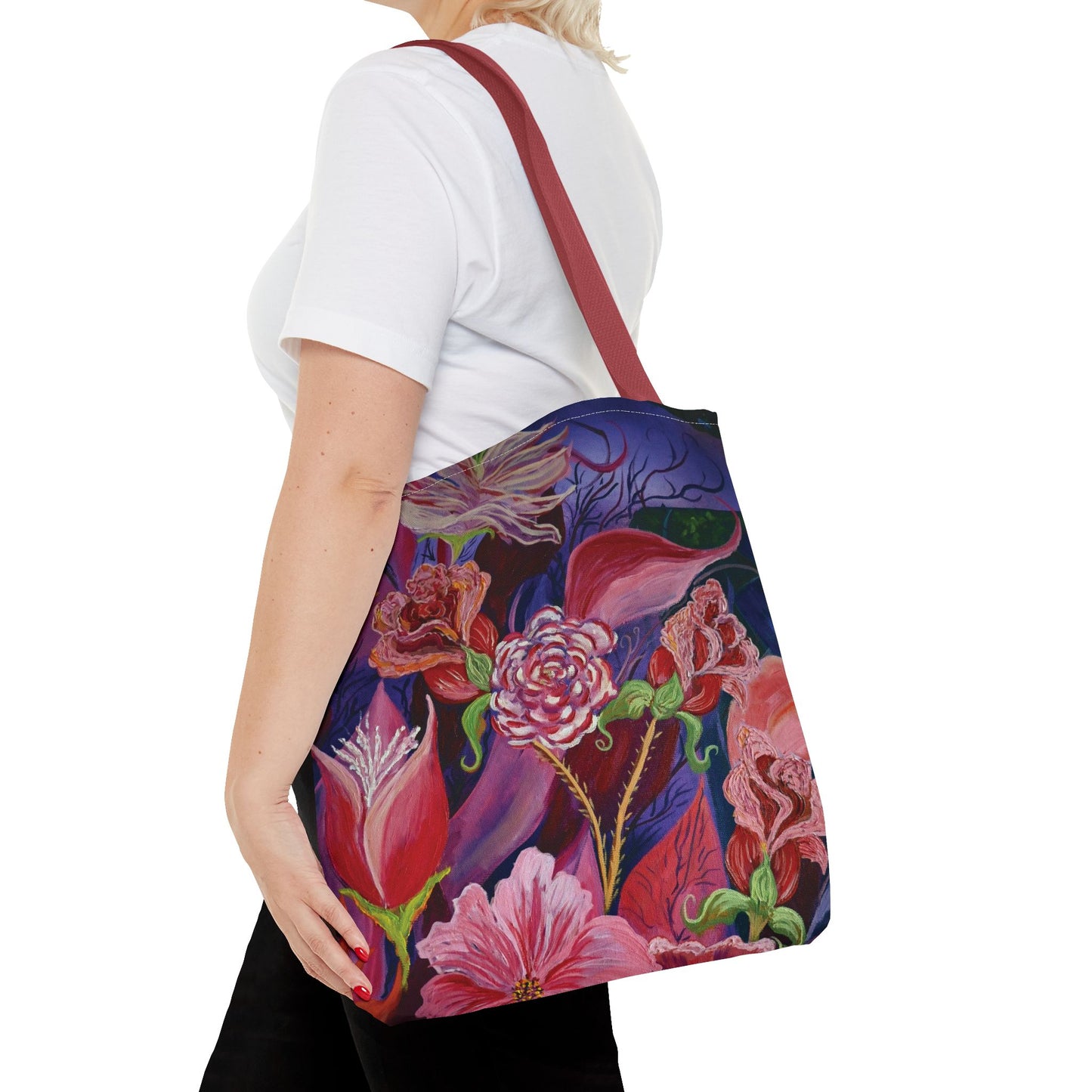 Nighttime Flowers Tote Bag