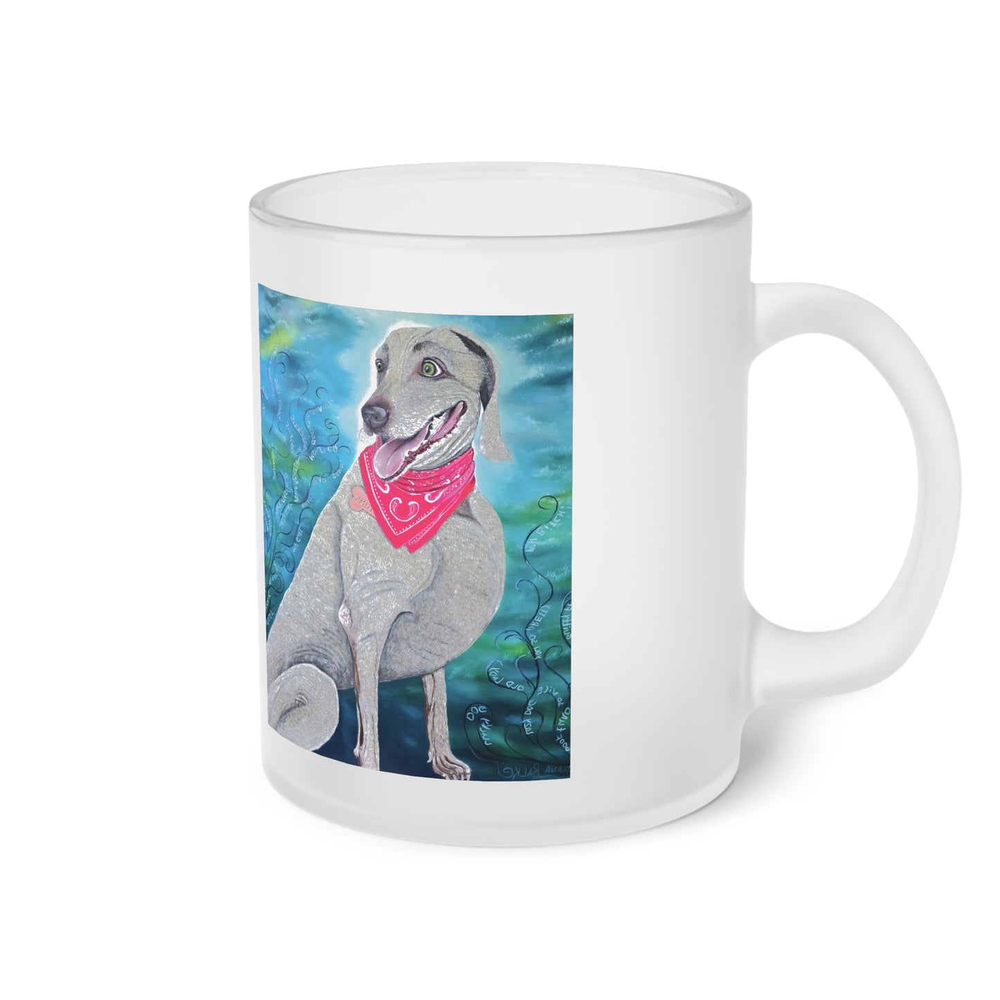 Happiest Dog Frosted Glass Mug