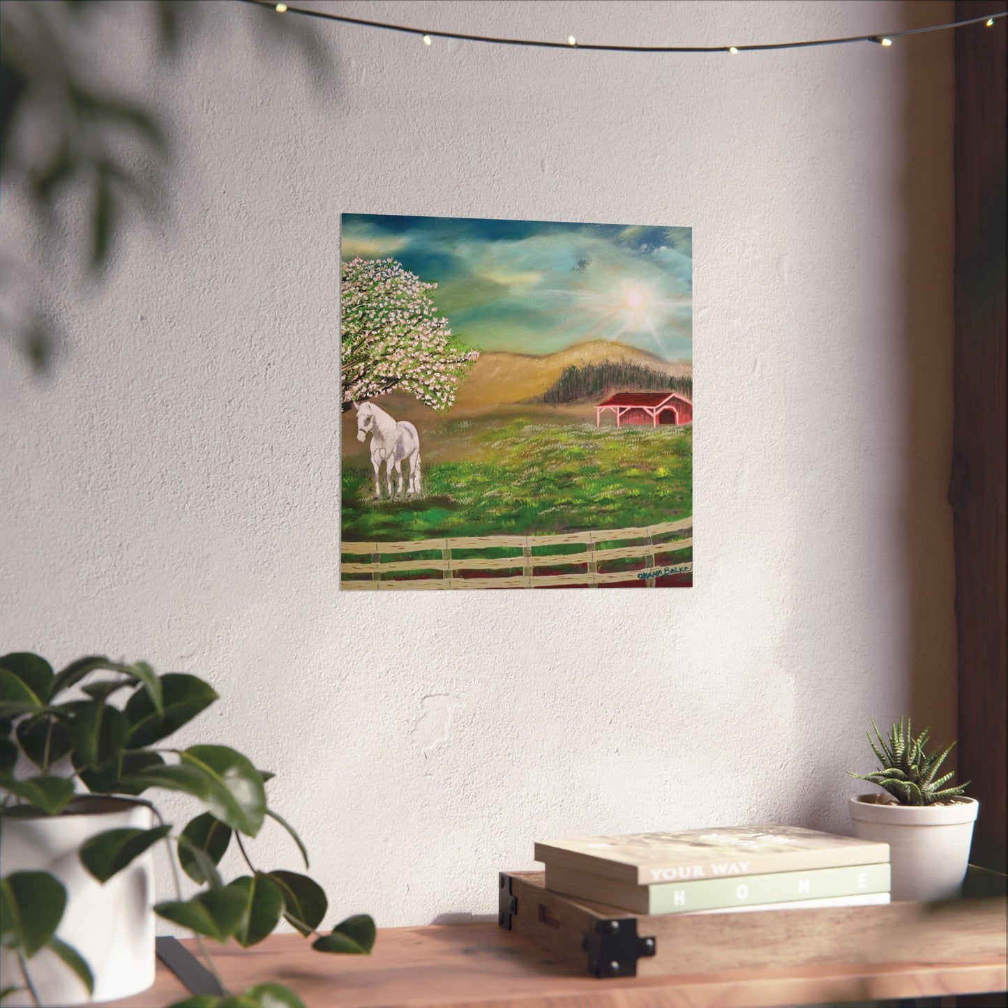 Serene Horse Landscape Matte Poster