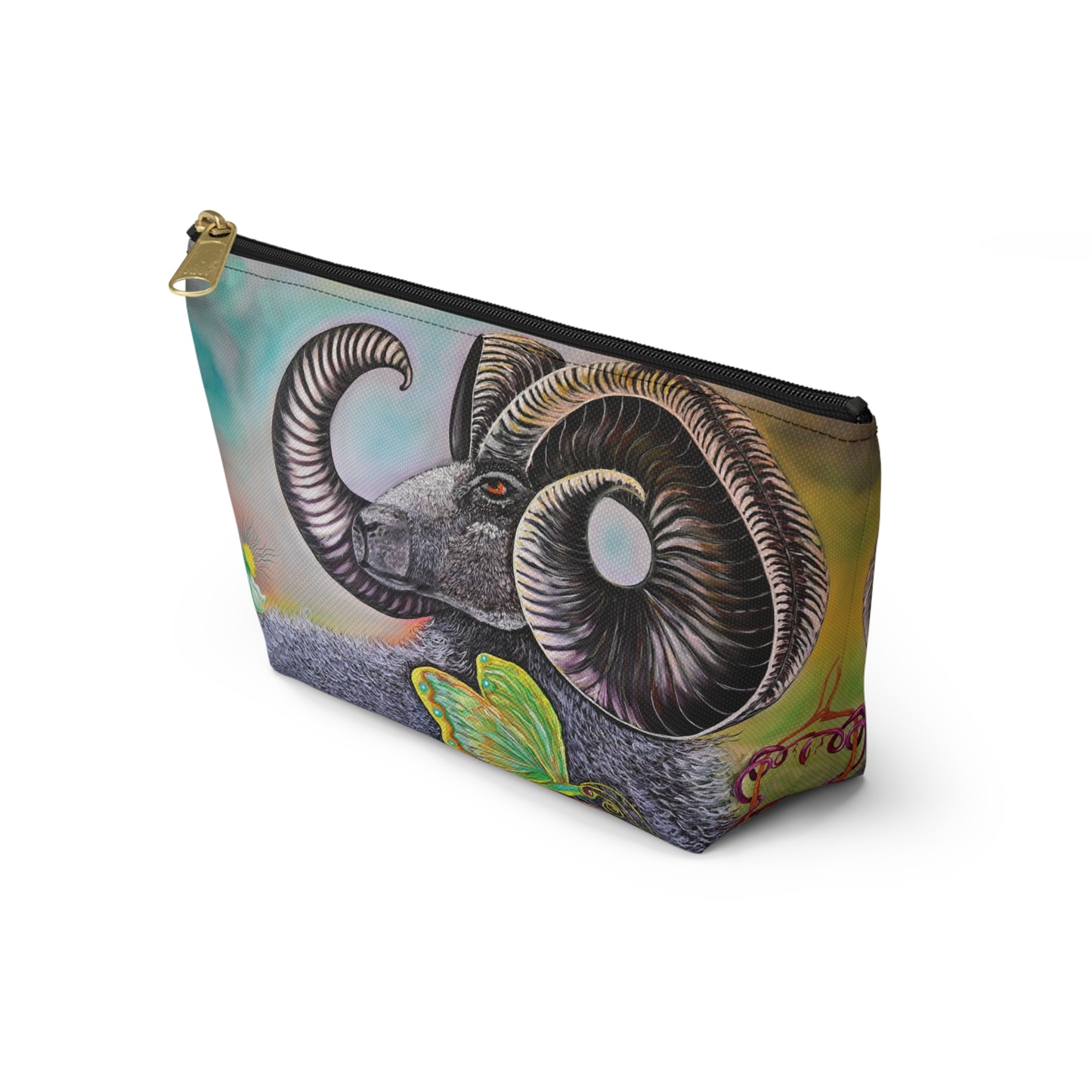 Ram and Butterfly Accessory Pouch