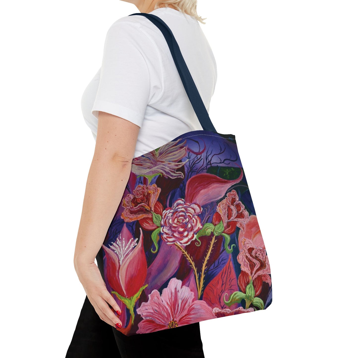 Nighttime Flowers Tote Bag