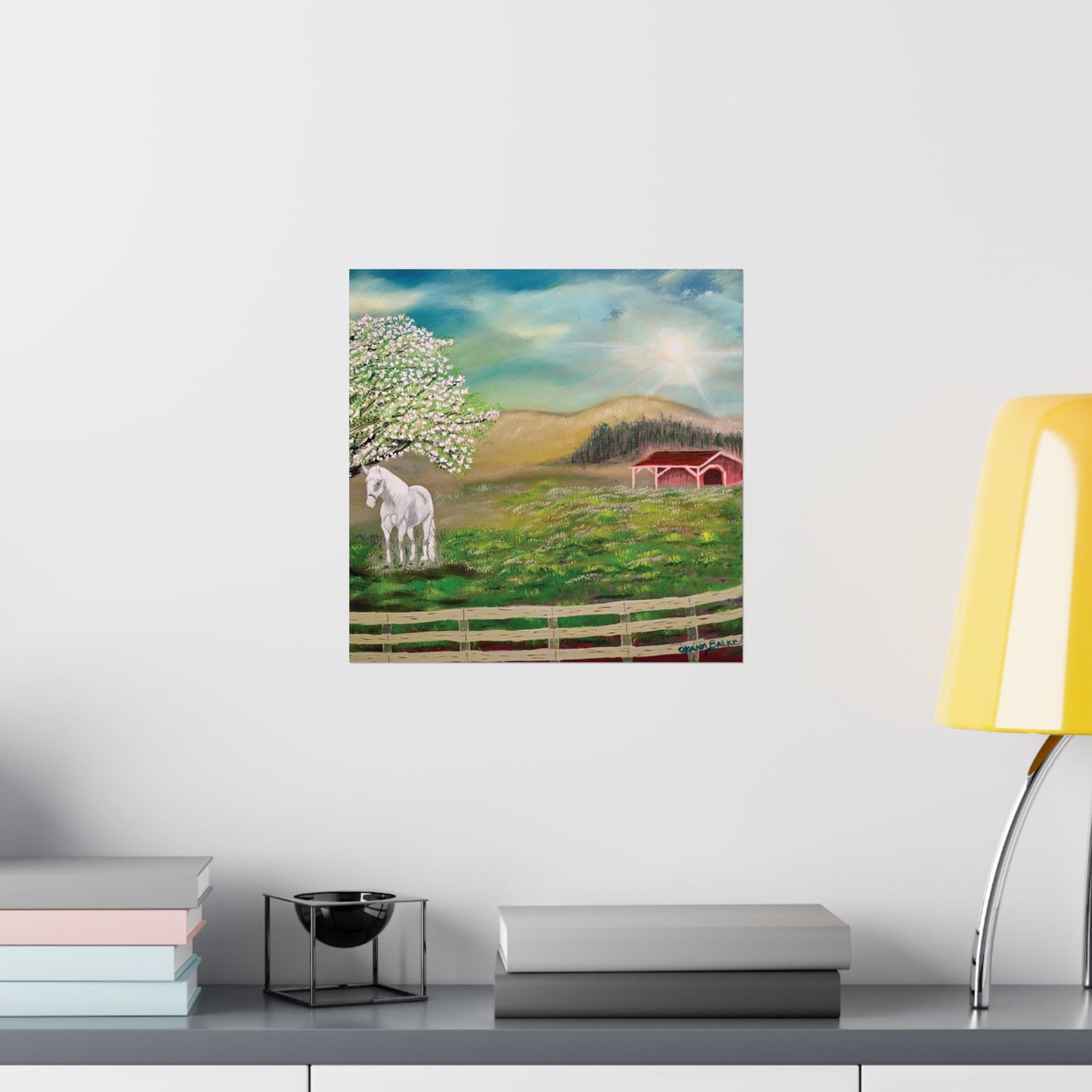 Serene Horse Landscape Matte Poster