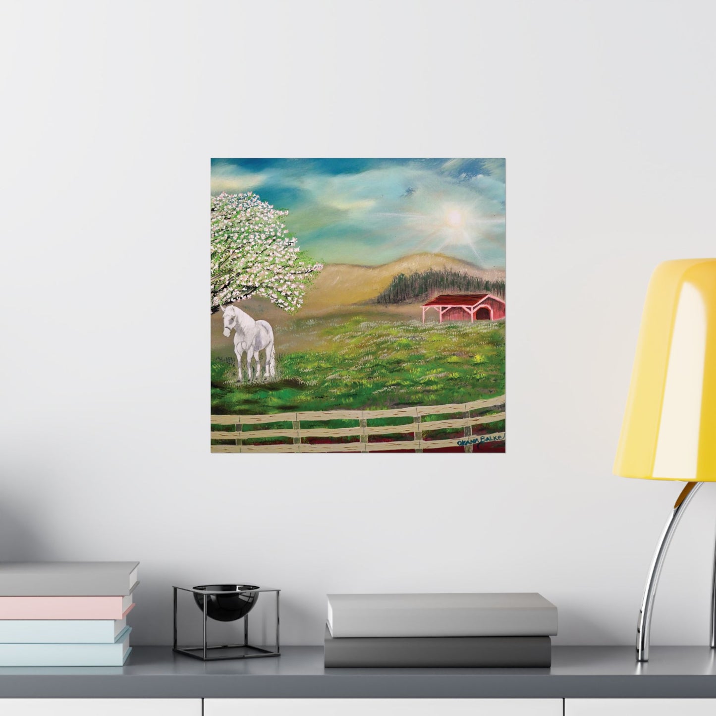 Serene Horse Landscape Matte Poster