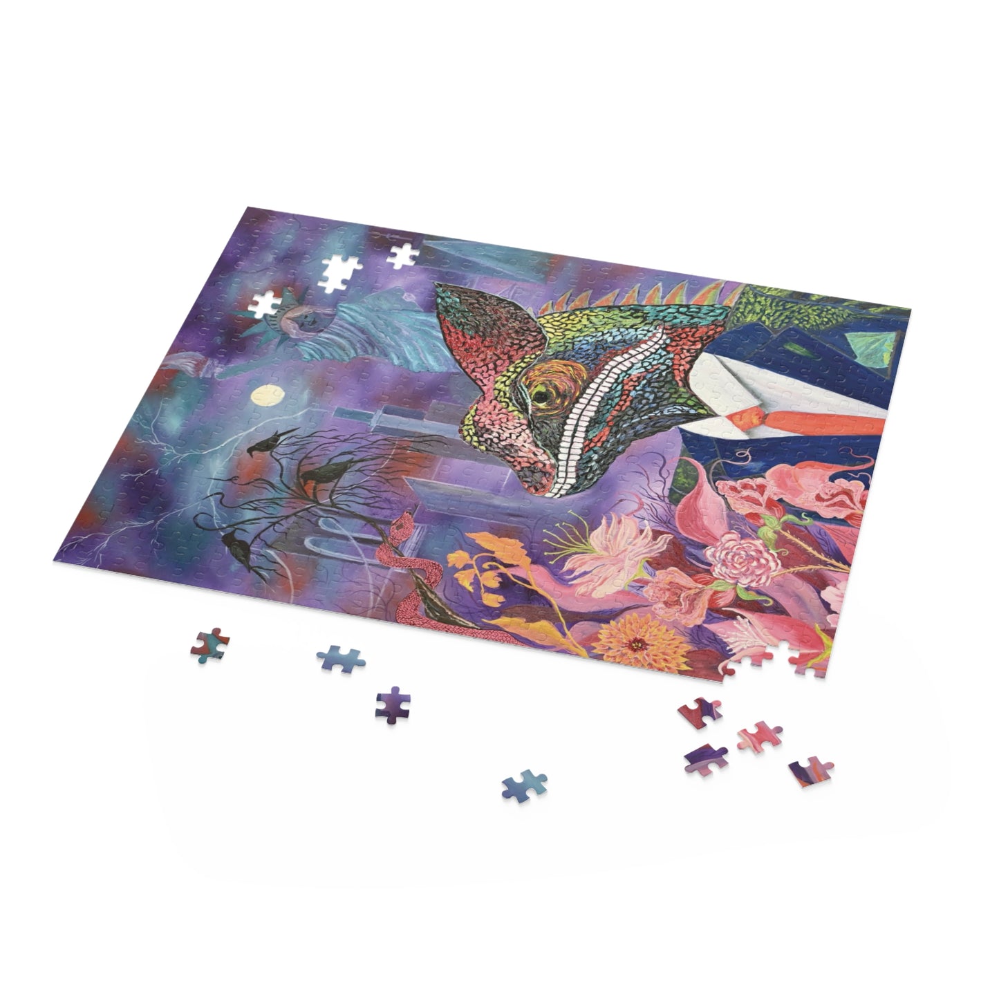 CHAMELEON'S ANXIOUS HEART Puzzle (120, 252, 500-Piece)