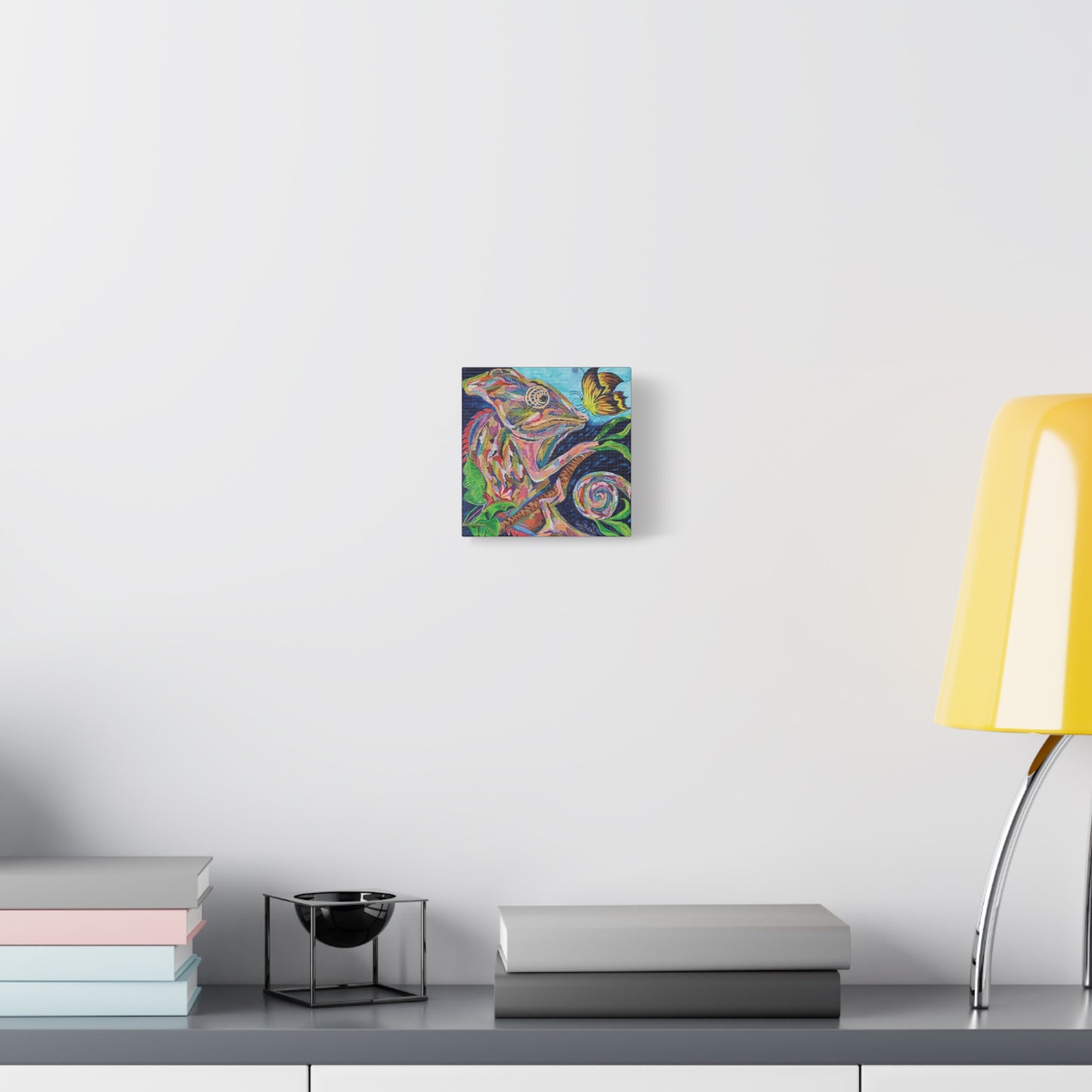 Canvas Print - CHAMELEON AND BUTTERFLY