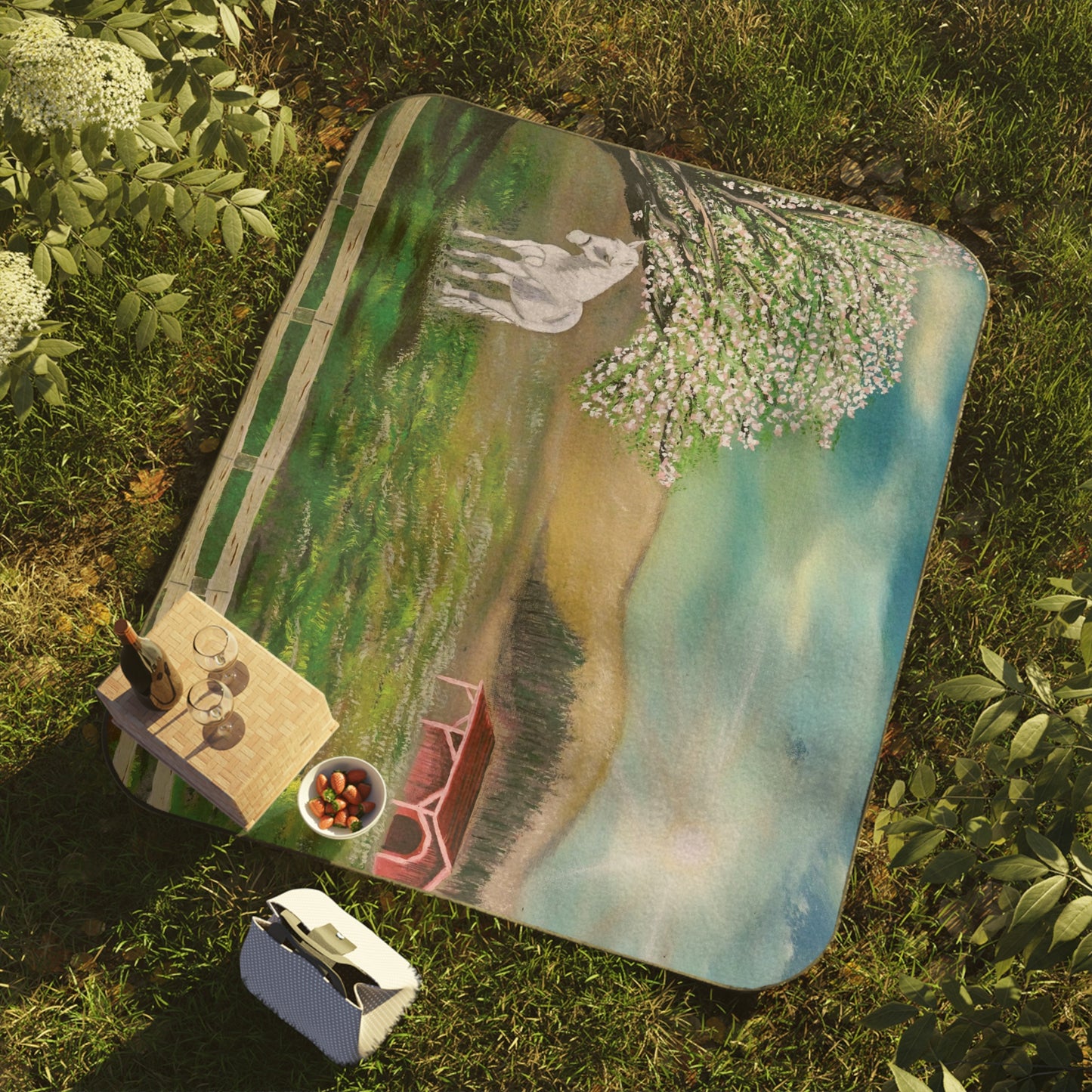 Serene Horse Picnic Blanket