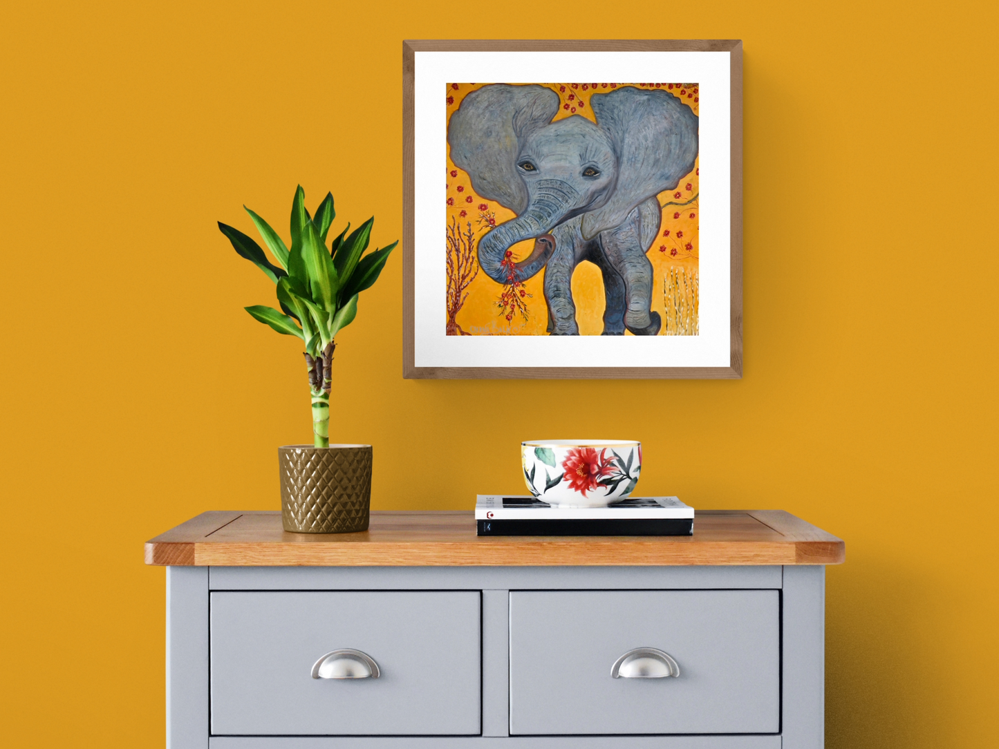 Canvas Print - HAPPY BABY ELEPHANT