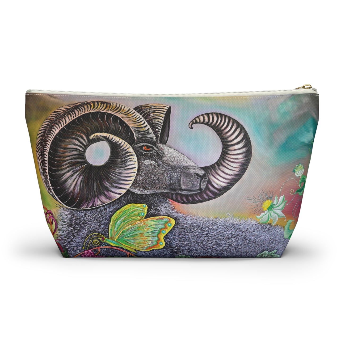 Ram and Butterfly Accessory Pouch