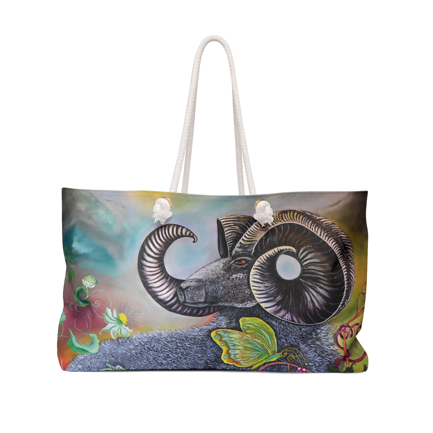 Ram and Butterfly Weekender Bag