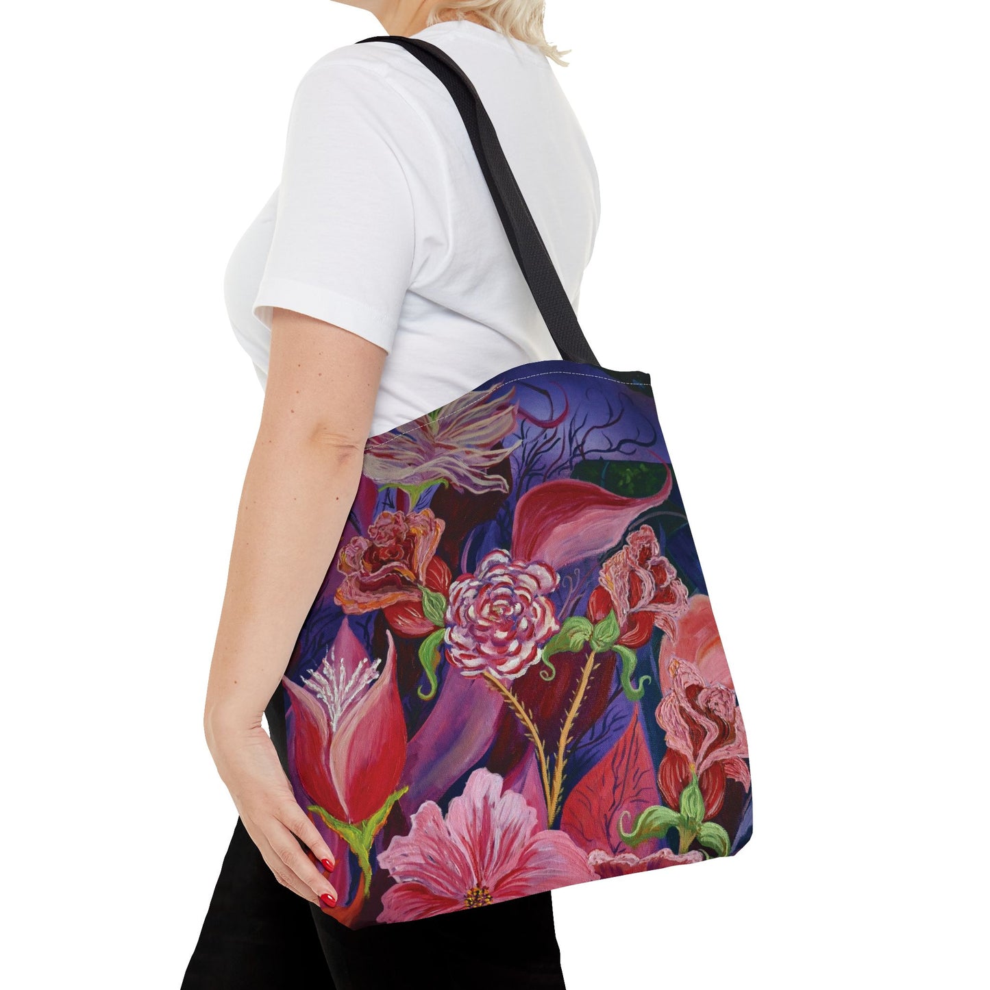 Nighttime Flowers Tote Bag