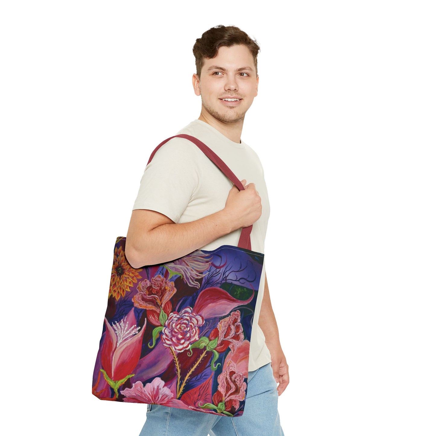 Nighttime Flowers Tote Bag