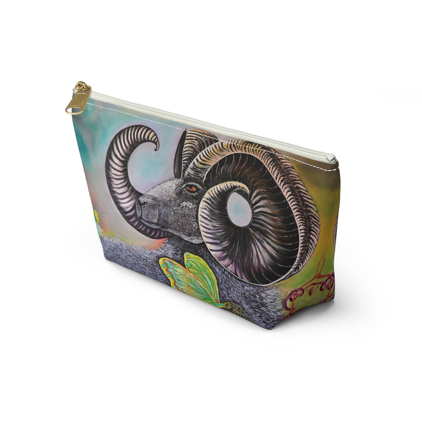 Ram and Butterfly Accessory Pouch