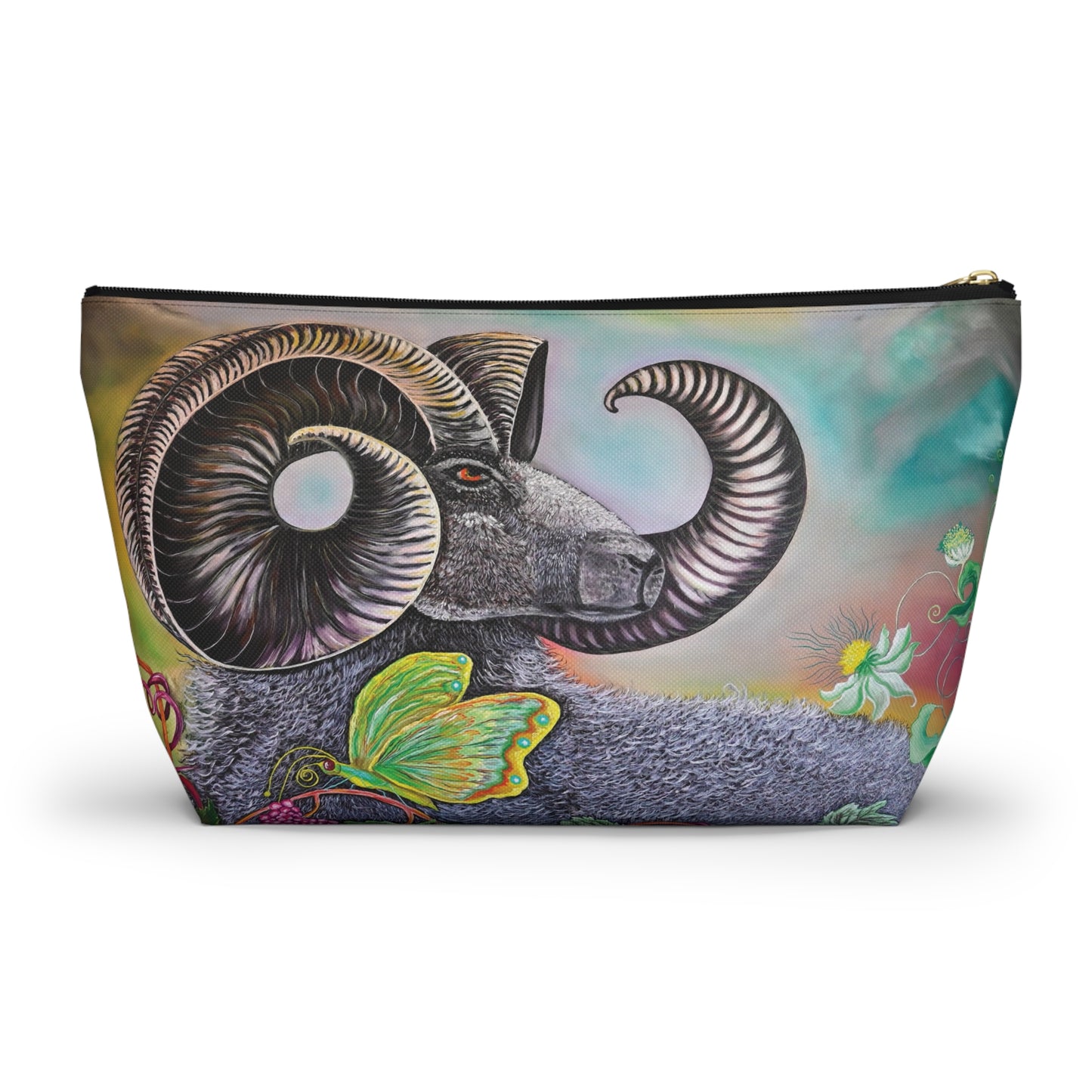 Ram and Butterfly Accessory Pouch