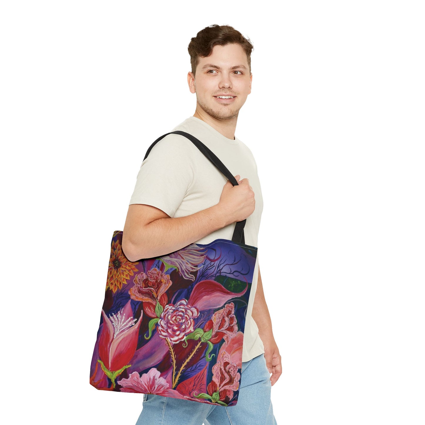 Nighttime Flowers Tote Bag