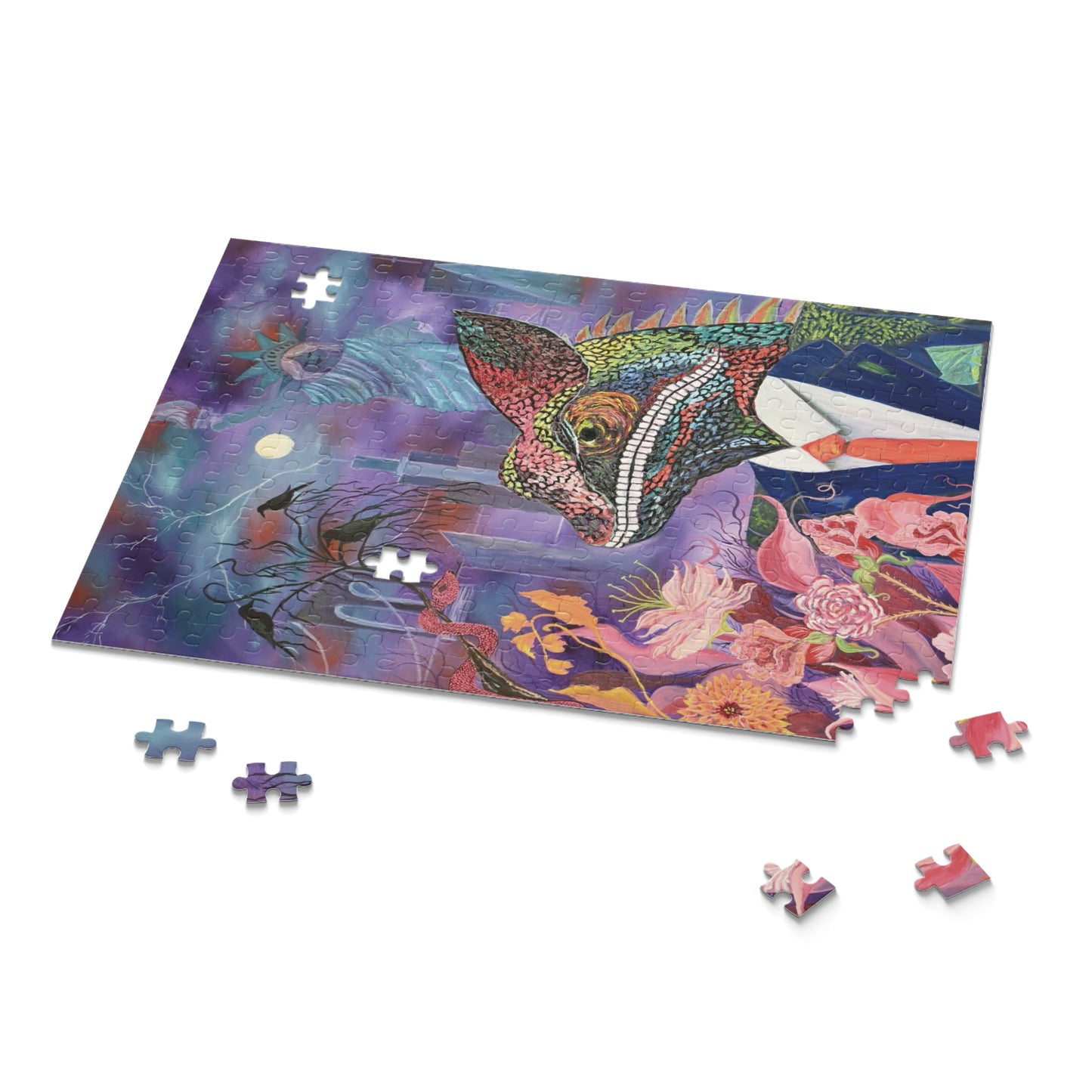 CHAMELEON'S ANXIOUS HEART Puzzle (120, 252, 500-Piece)