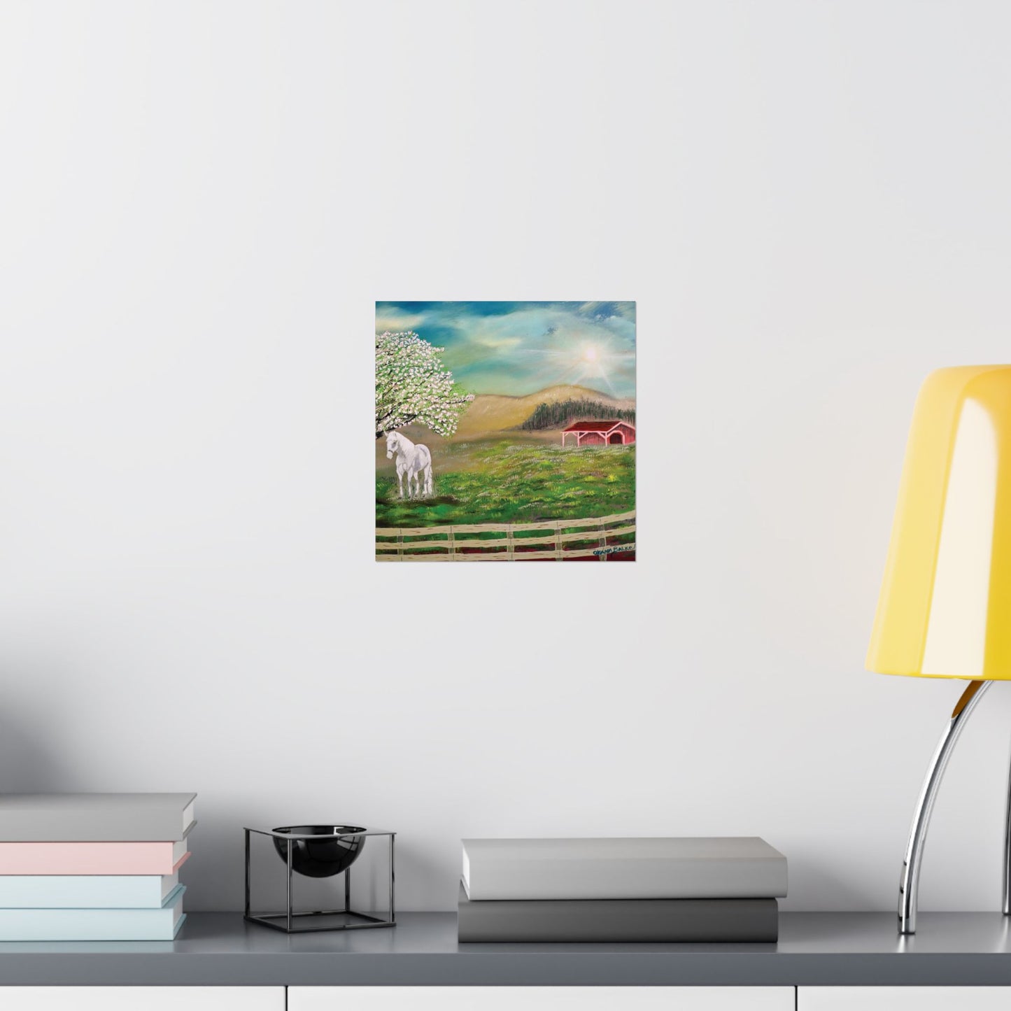 Serene Horse Landscape Matte Poster