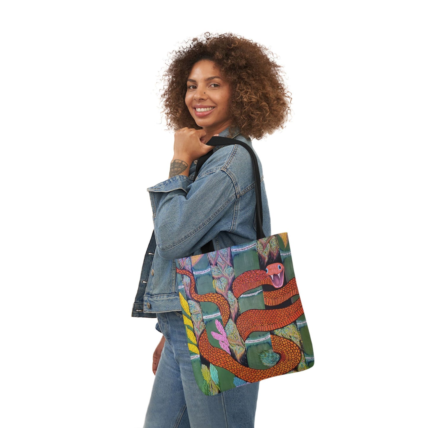 Cold Blooded Snake Canvas Tote Bag