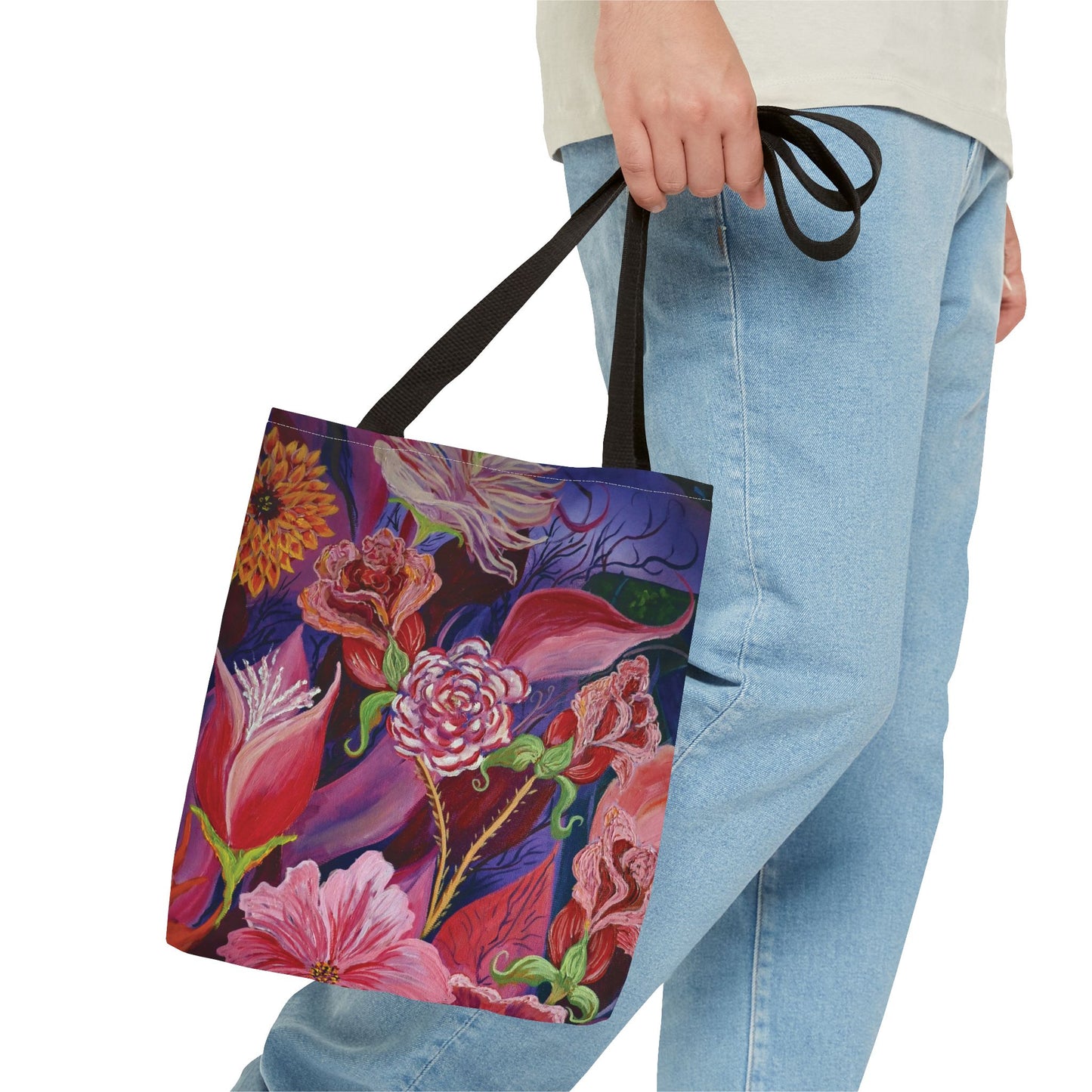 Nighttime Flowers Tote Bag