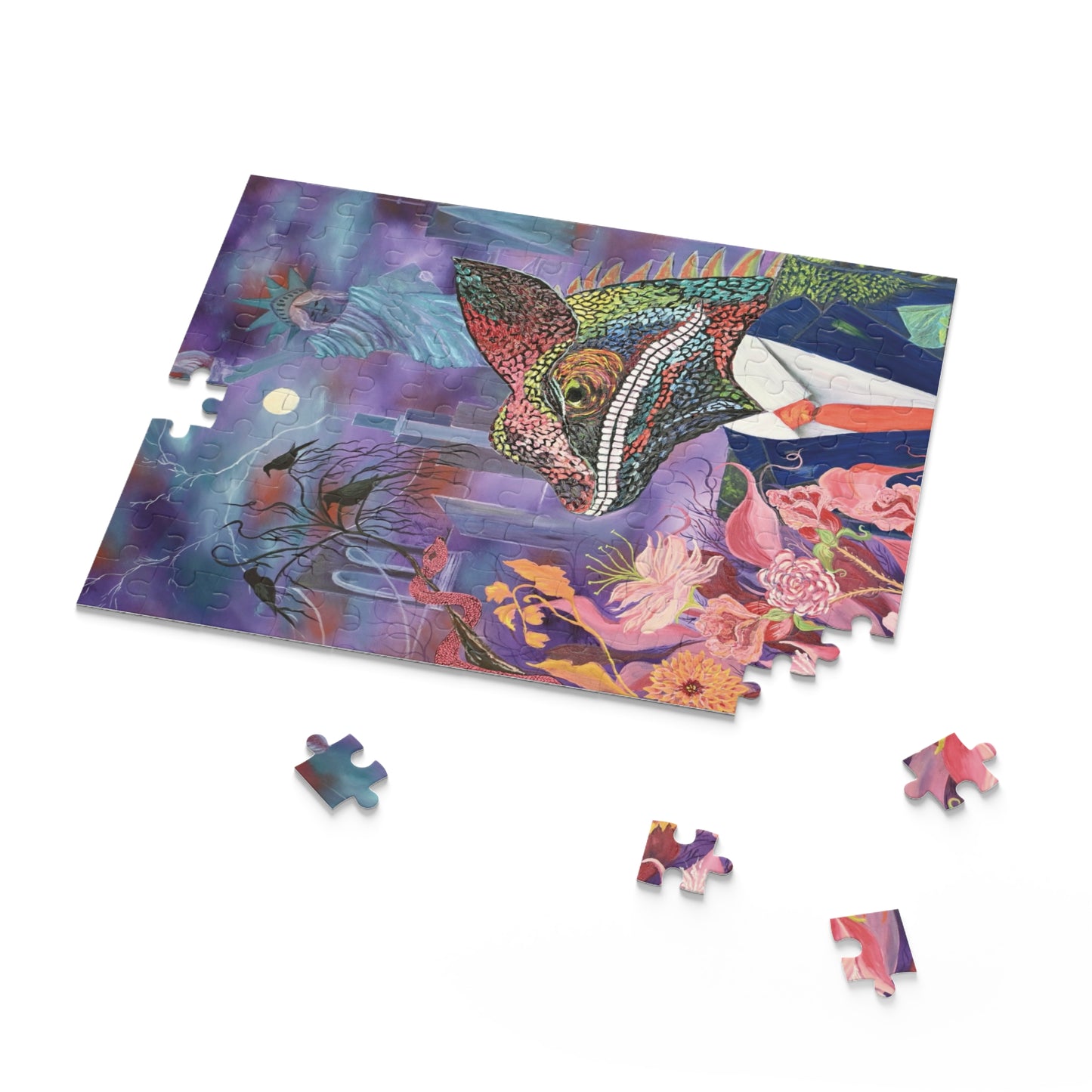 CHAMELEON'S ANXIOUS HEART Puzzle (120, 252, 500-Piece)