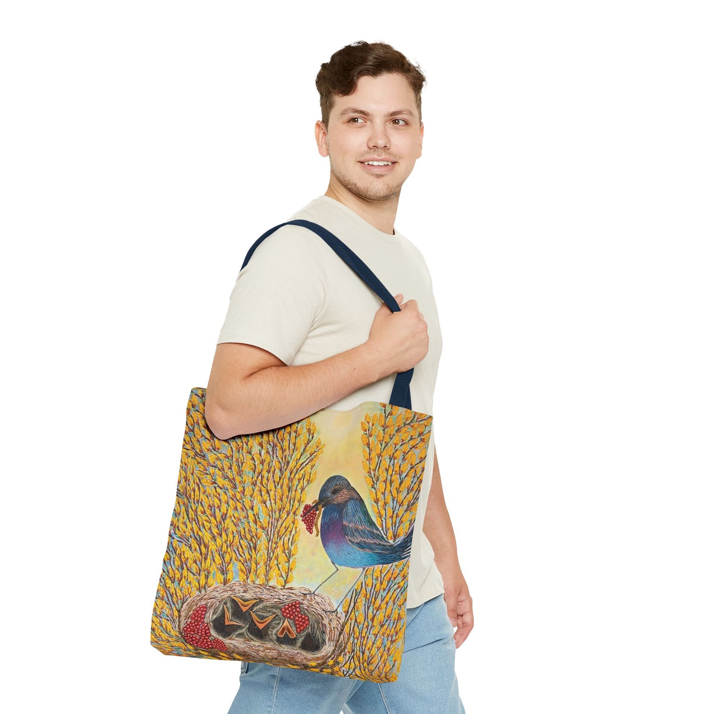 Bird Very Berry Tote Bag