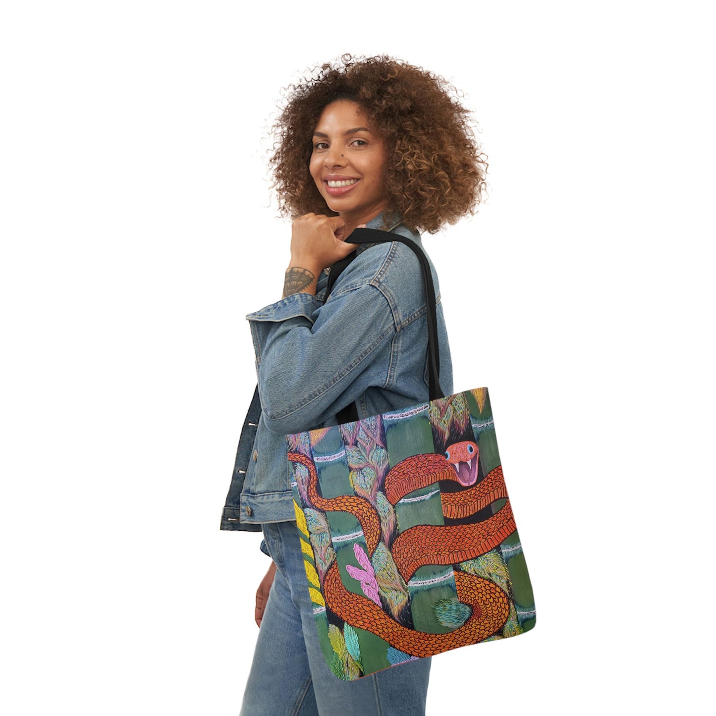 Cold Blooded Snake Canvas Tote Bag