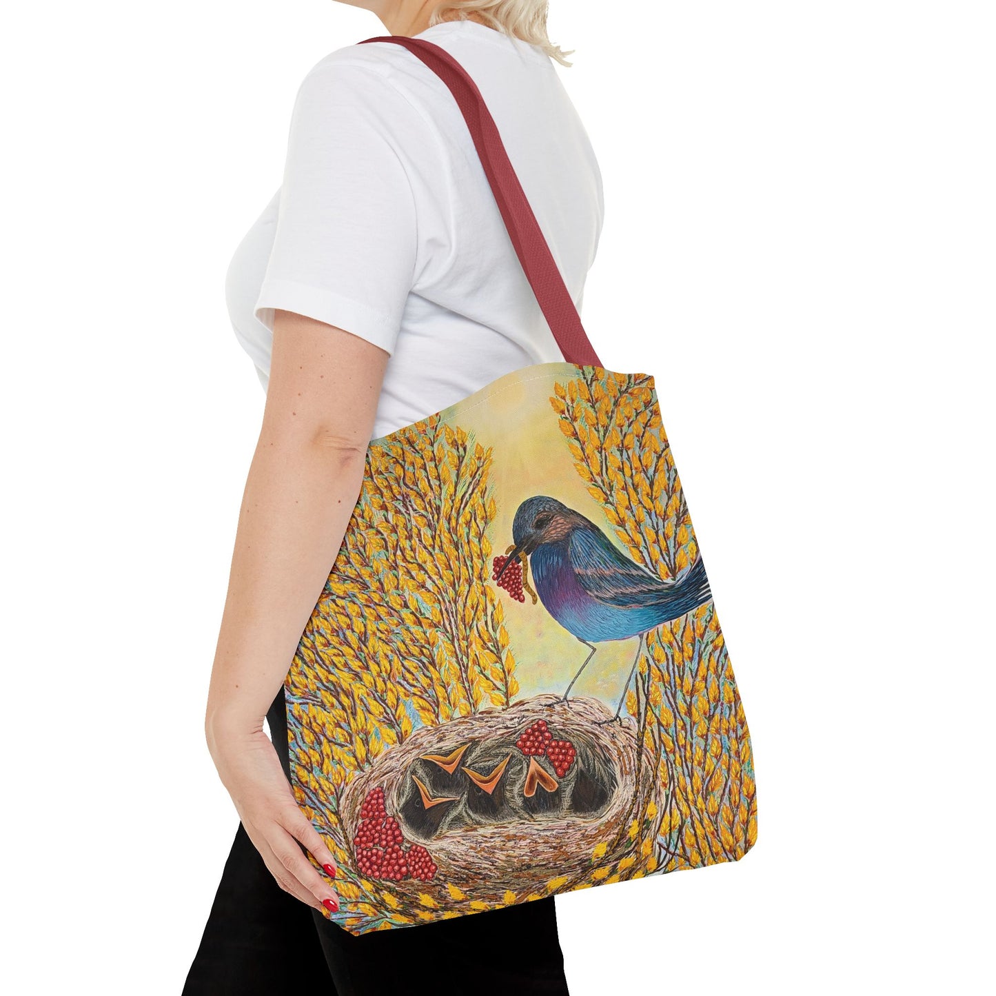 Bird Very Berry Tote Bag