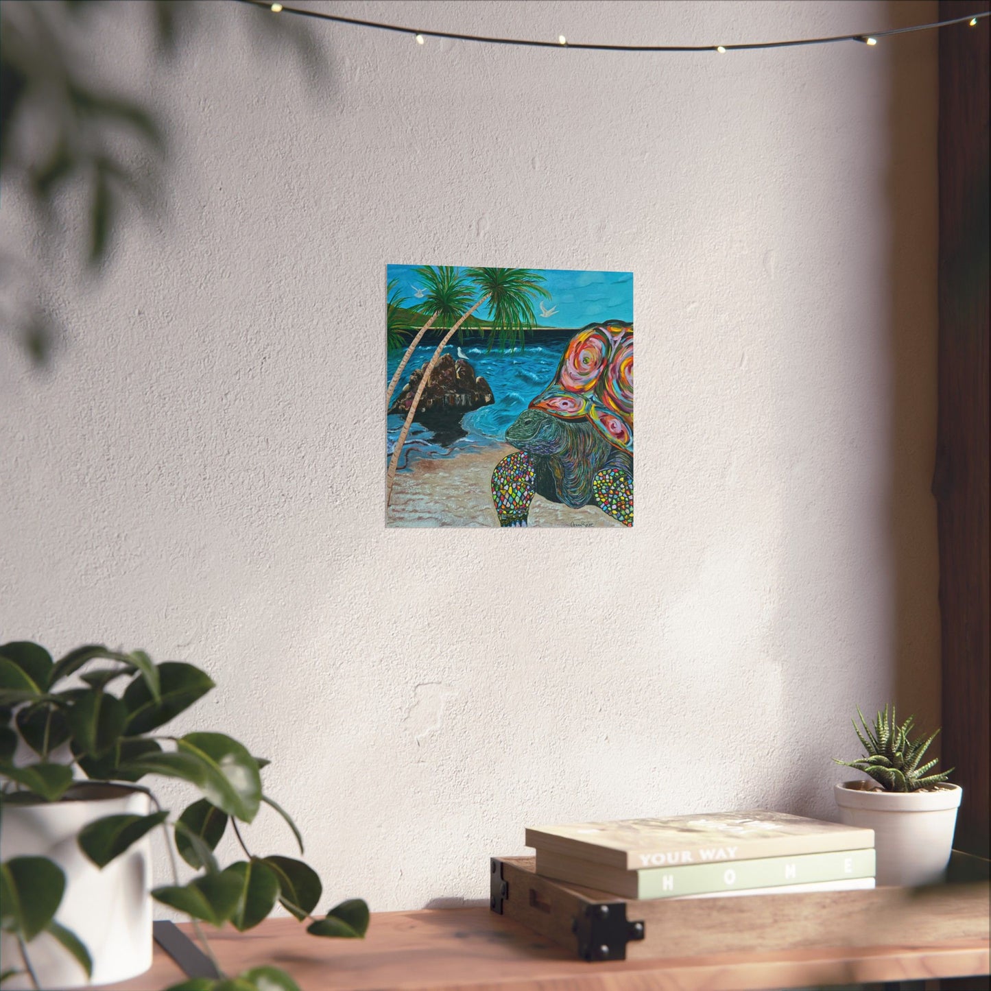 Tropical Turtle Matte Poster
