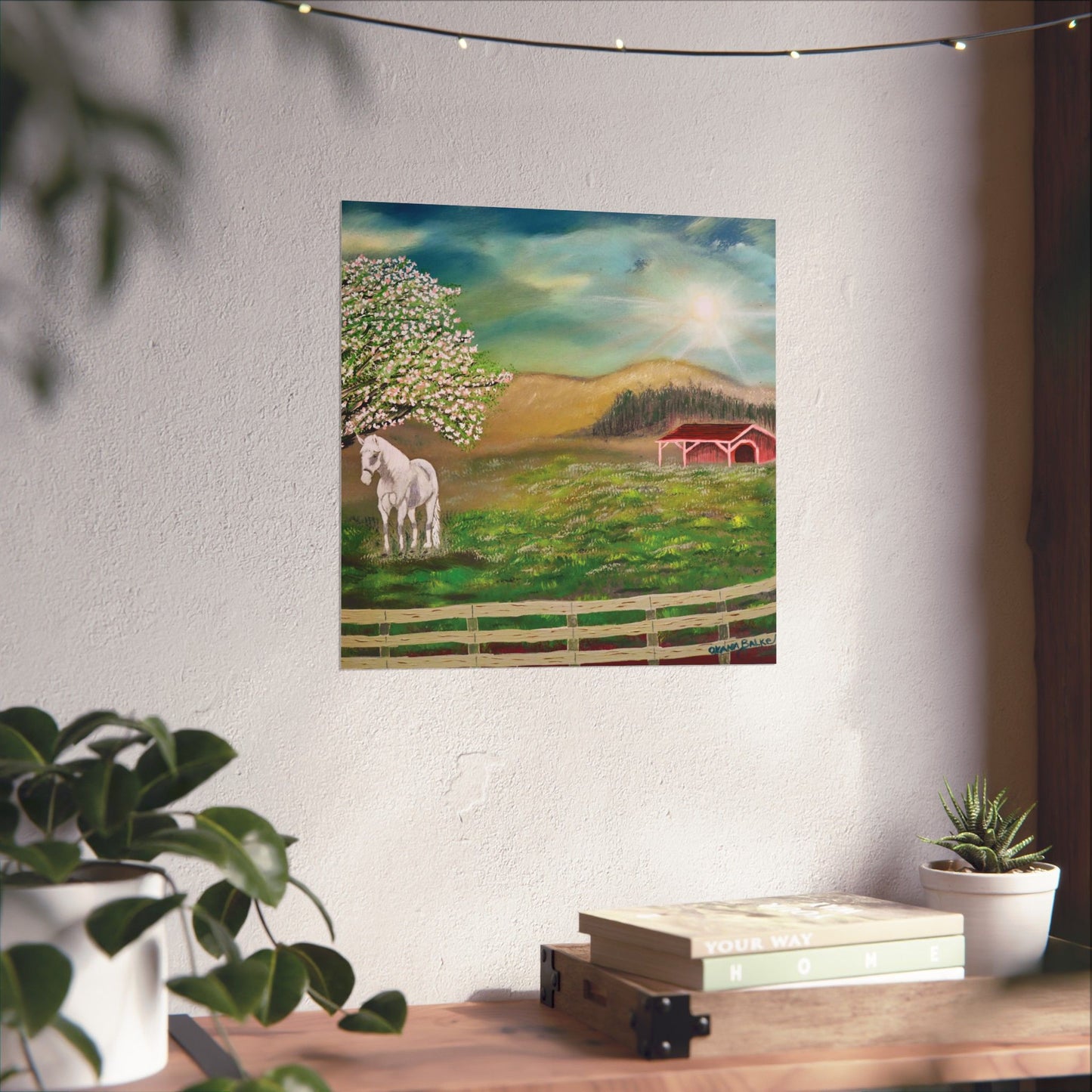 Serene Horse Landscape Matte Poster