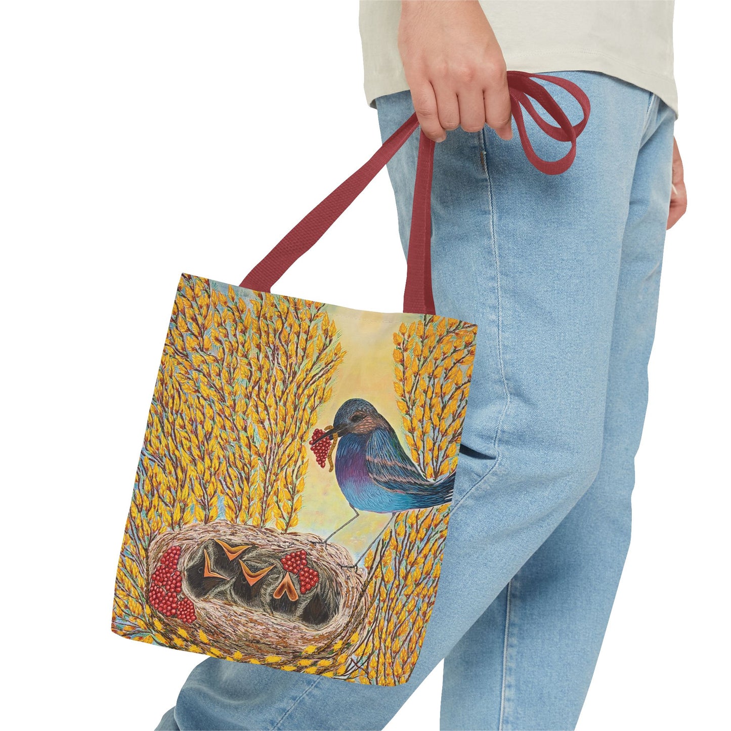 Bird Very Berry Tote Bag