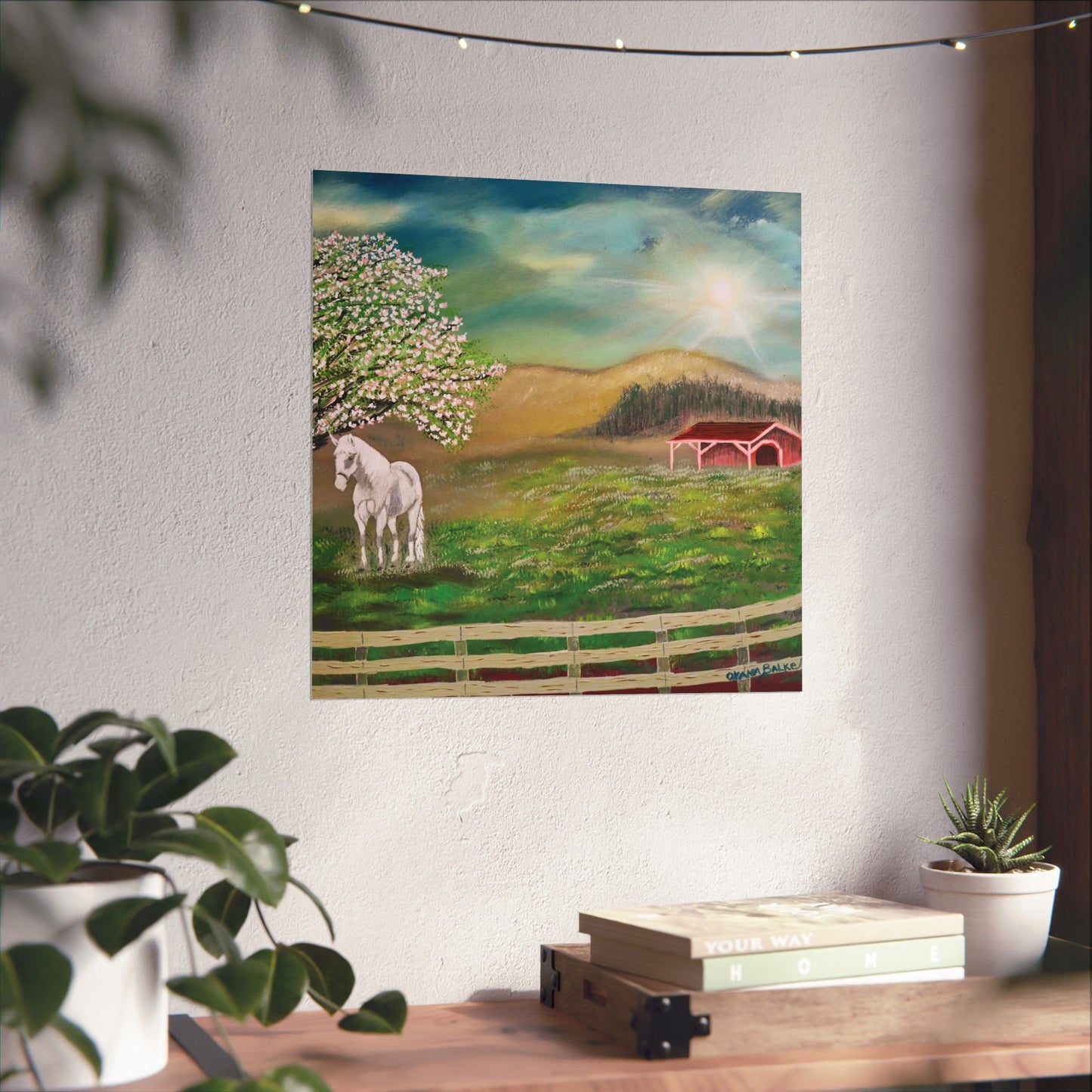 Serene Horse Landscape Matte Poster