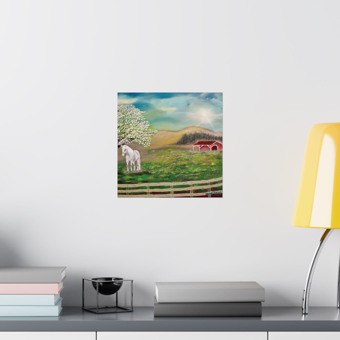 Serene Horse Landscape Matte Poster