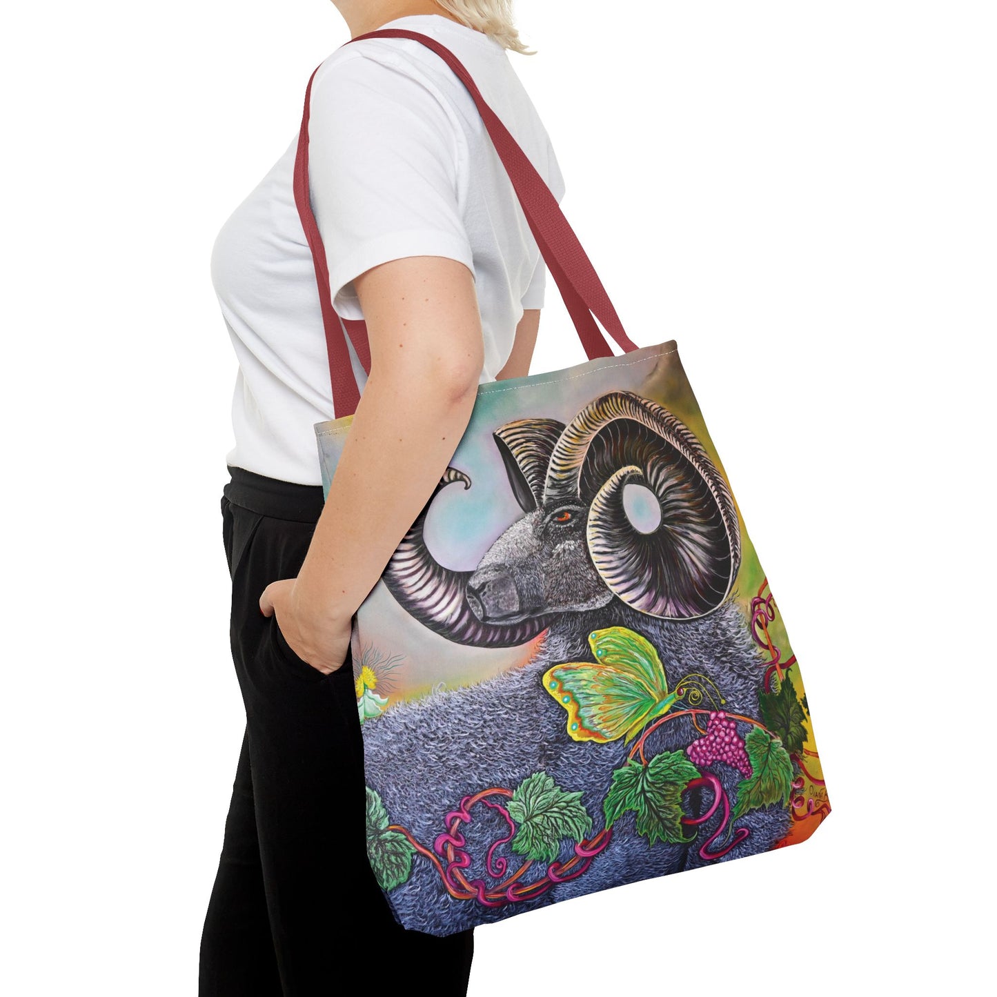 Artistic Ram Tote Bag