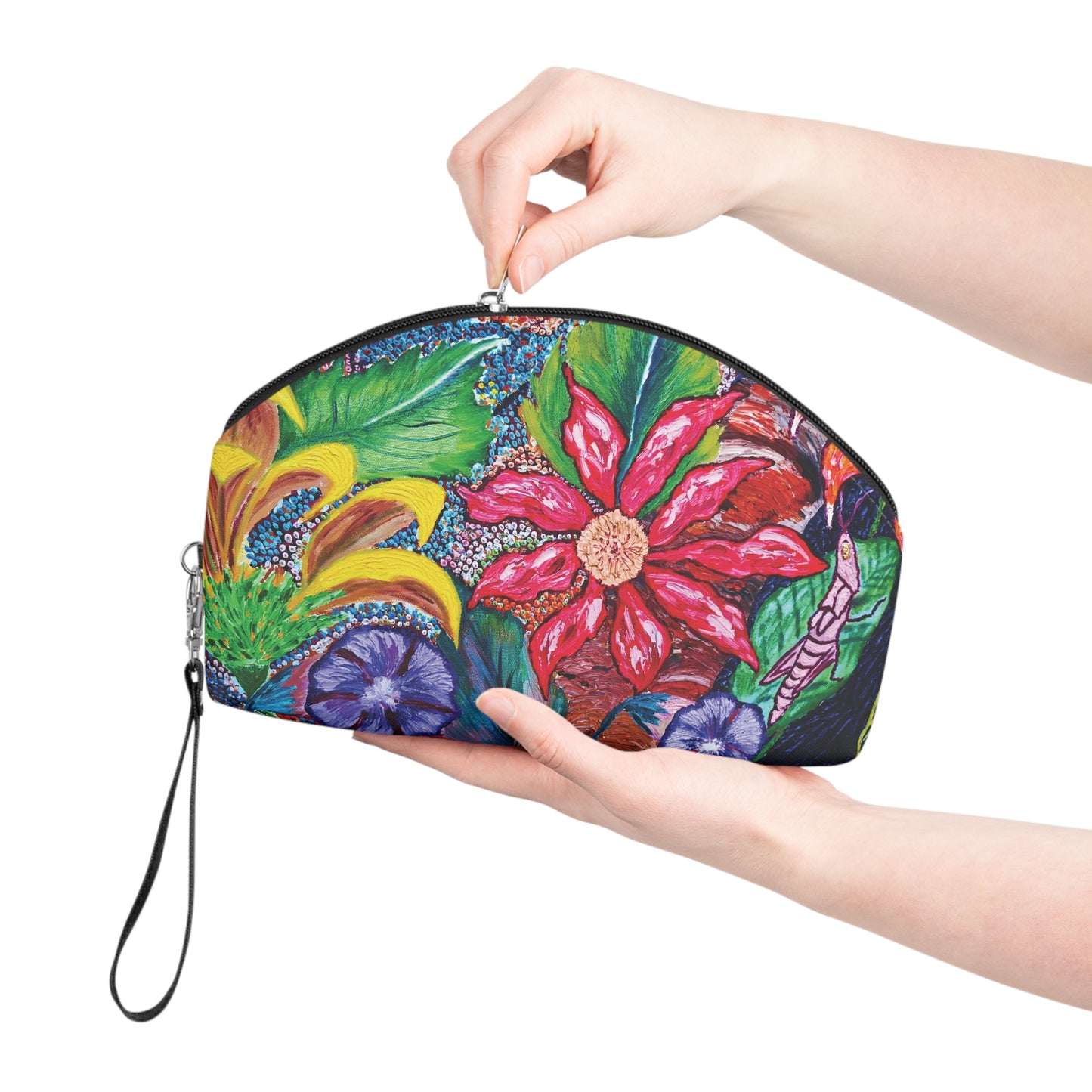 Colorful Floral Makeup Bag