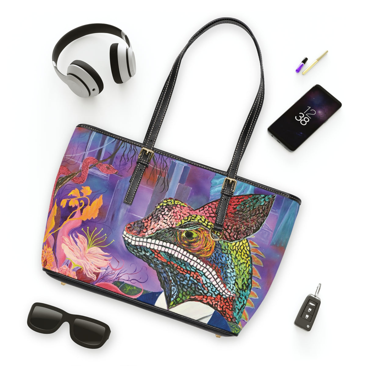 Chameleon Garden PU  Shoulder Bag