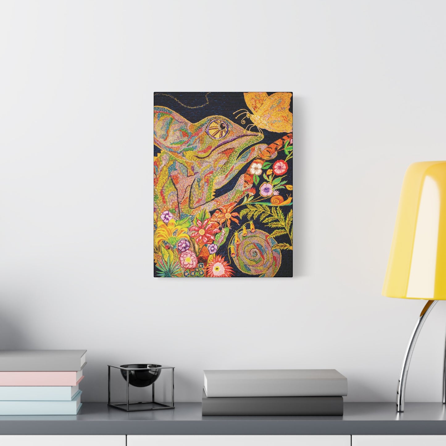 Canvas Print - CHAMELEON AND BUTTERFLY