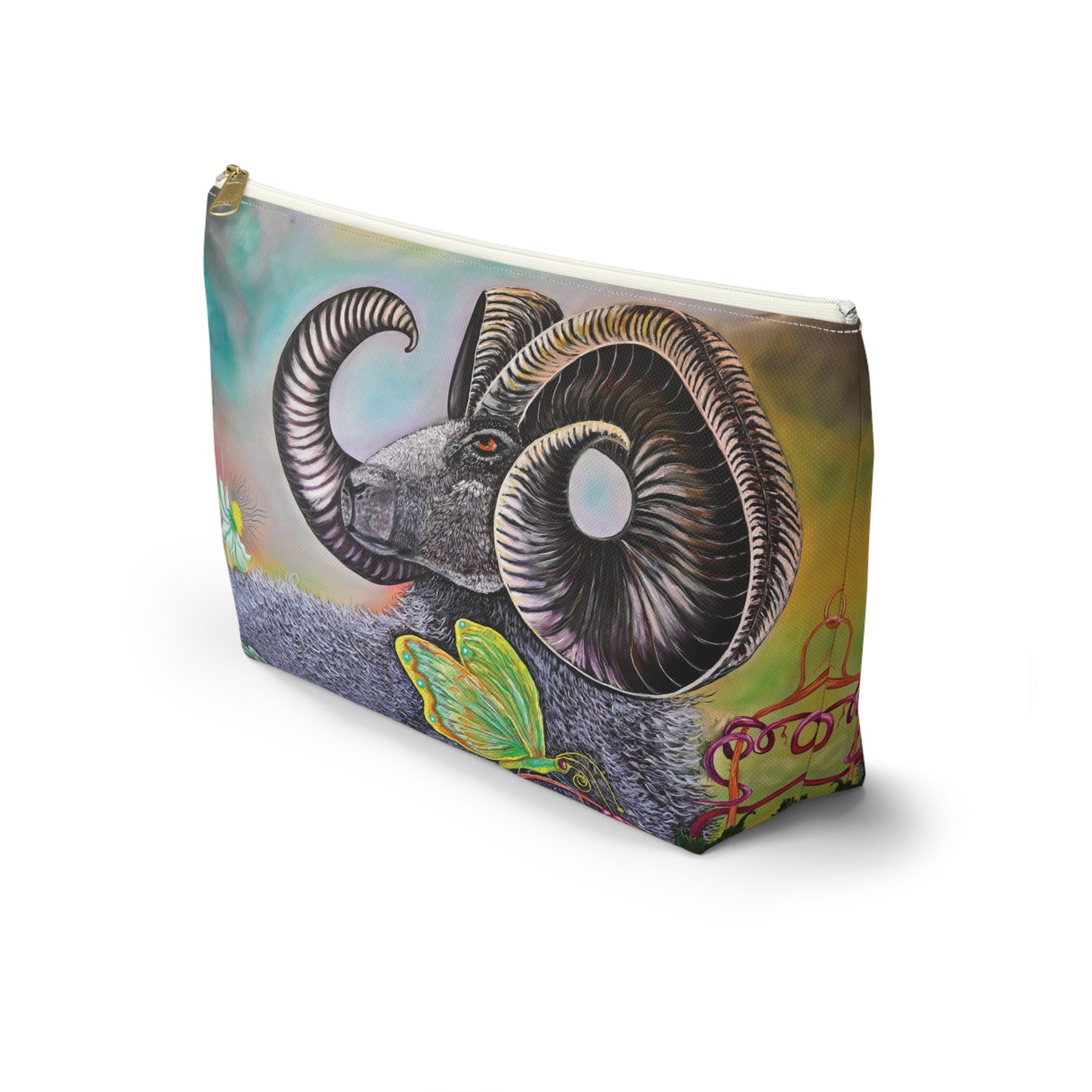 Ram and Butterfly Accessory Pouch