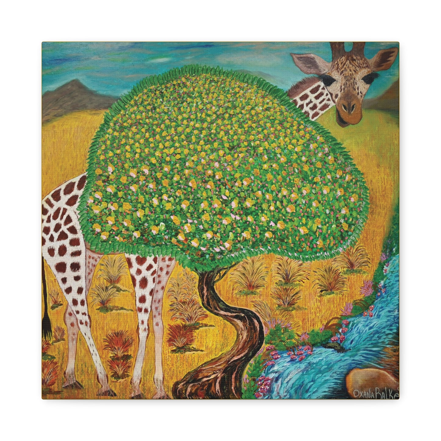 Canvas Print - HAPPY GIRAFFE