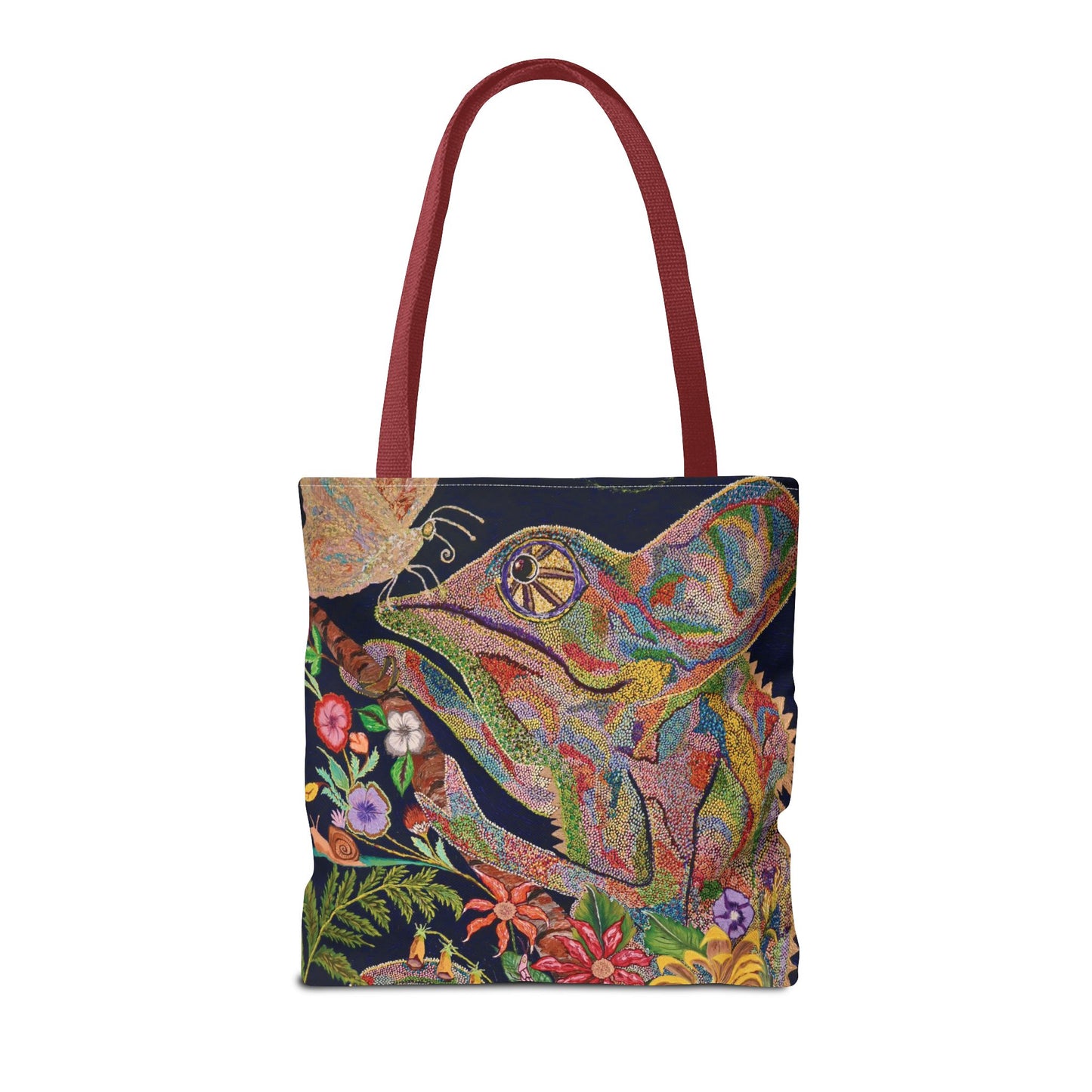 Chameleon and Butterfly Tote Bag
