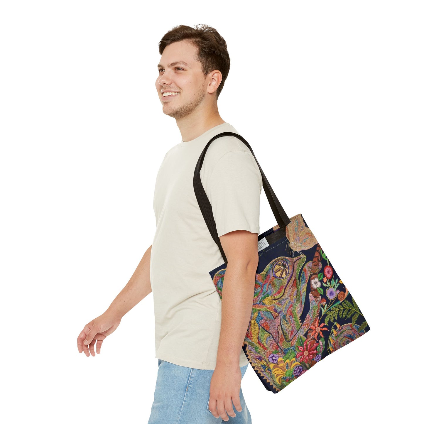 Chameleon and Butterfly Tote Bag