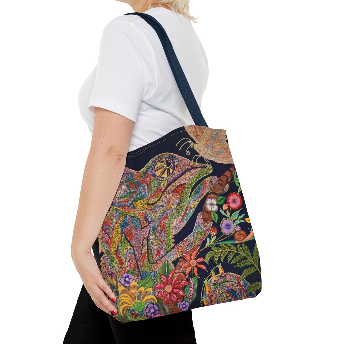 Chameleon and Butterfly Tote Bag