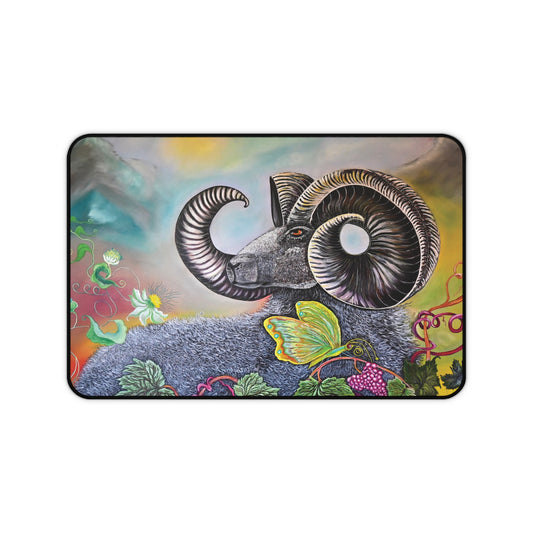 Desk Mat - Ram and Butterfly Design
