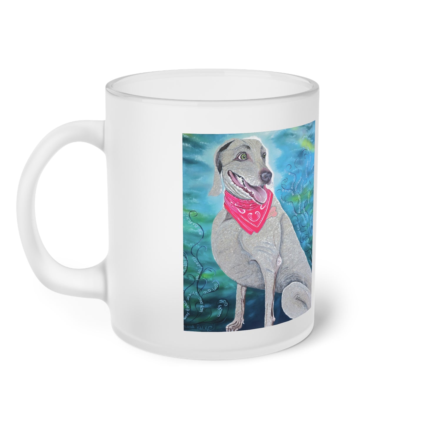Happiest Dog Frosted Glass Mug