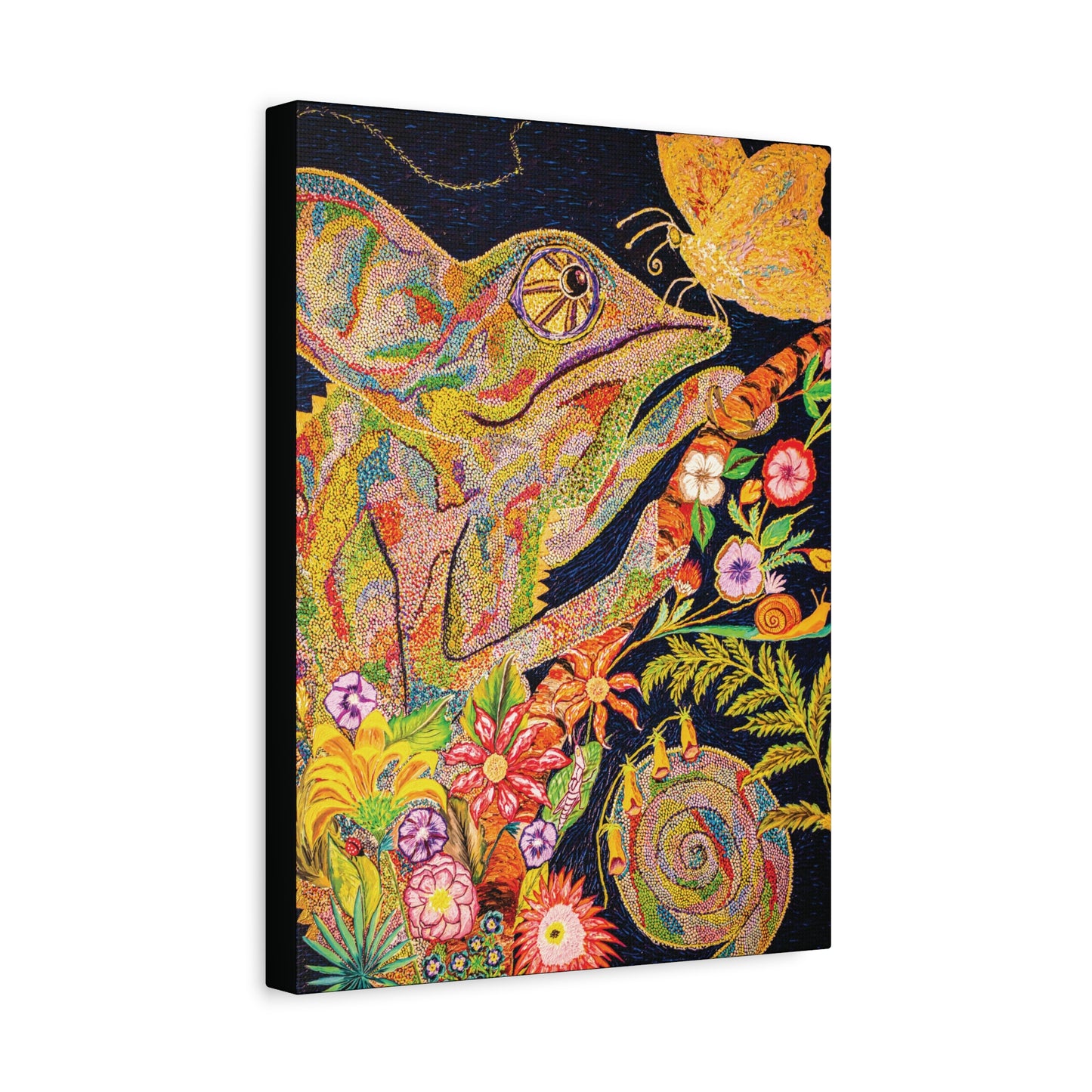 Canvas Print - CHAMELEON AND BUTTERFLY