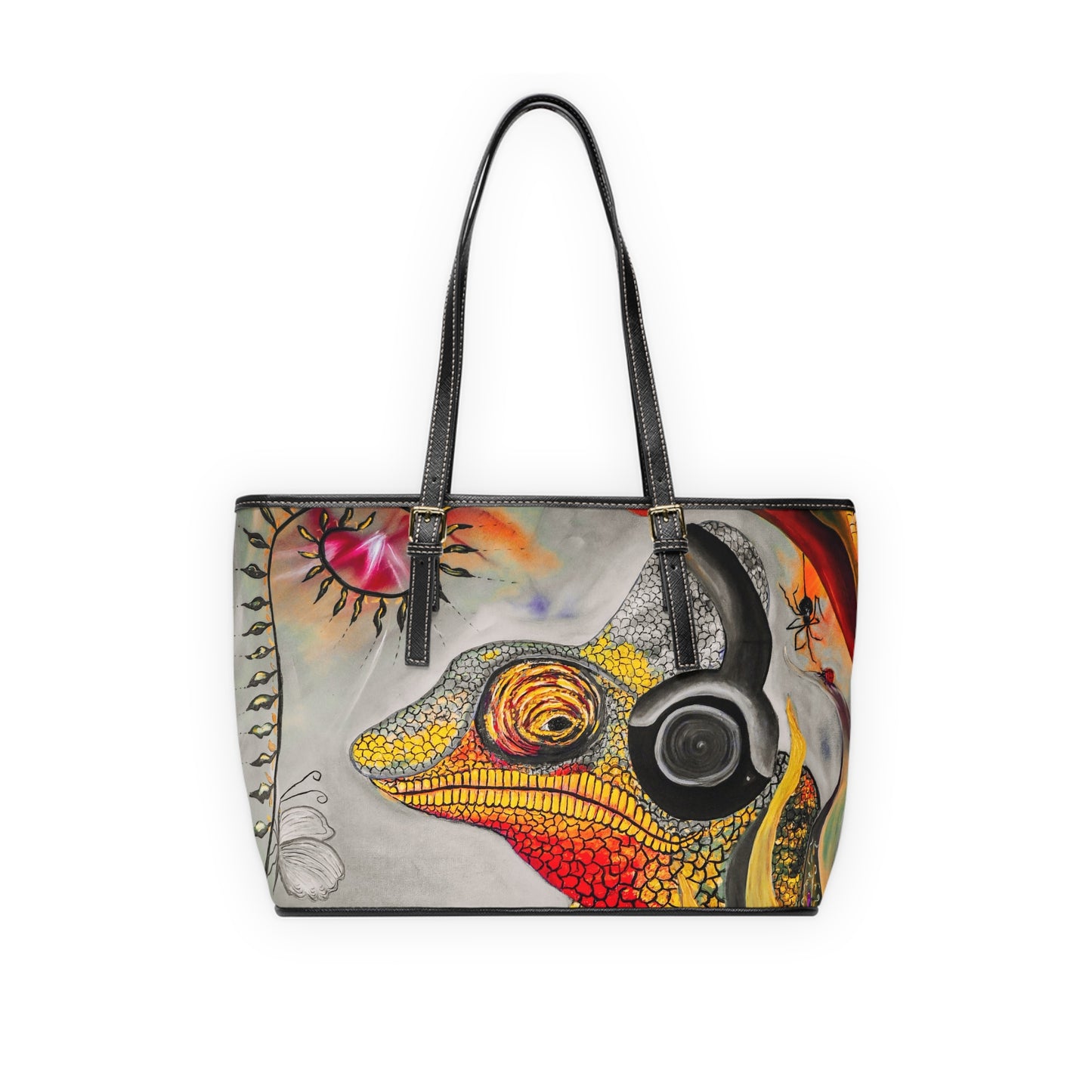 Chameleon's the Fearful Psyche PU Leather Shoulder Bag