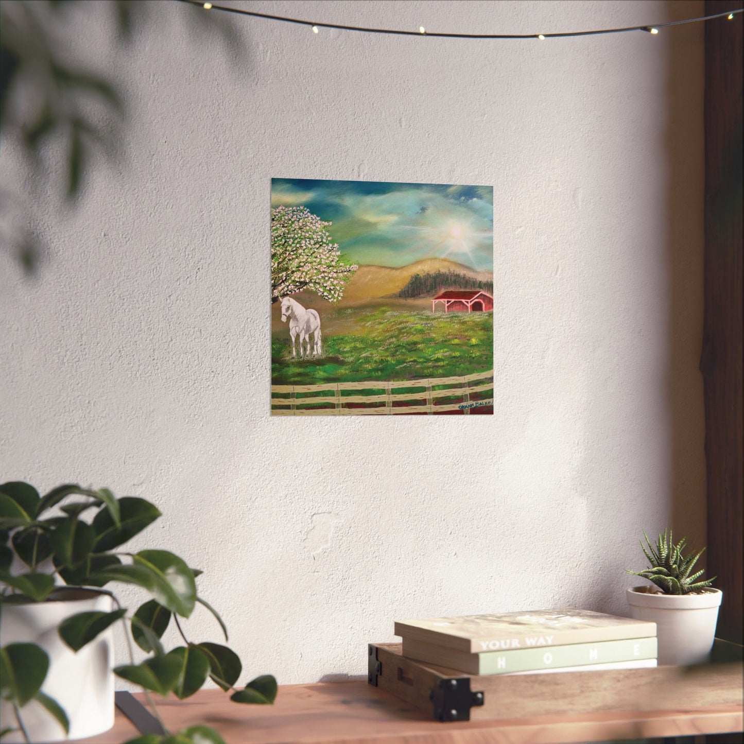 Serene Horse Landscape Matte Poster