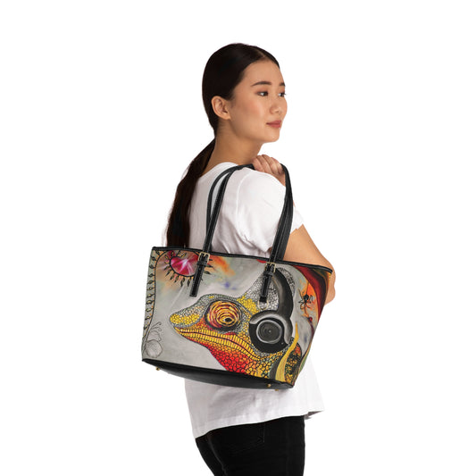 Chameleon's the Fearful Psyche PU Leather Shoulder Bag