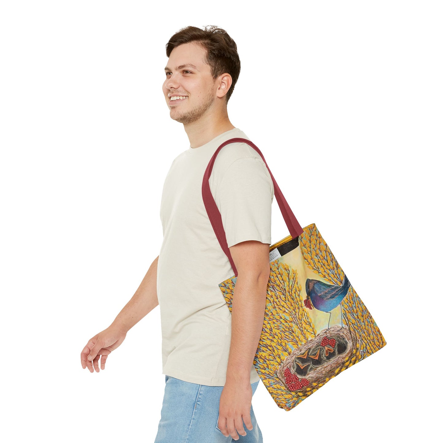 Bird Very Berry Tote Bag