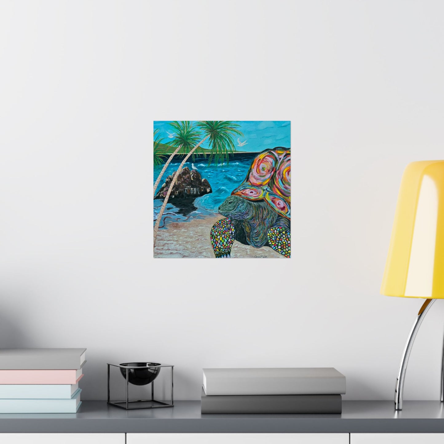 Tropical Turtle Matte Poster