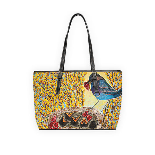 Bird Nest PU Leather Shoulder Bag